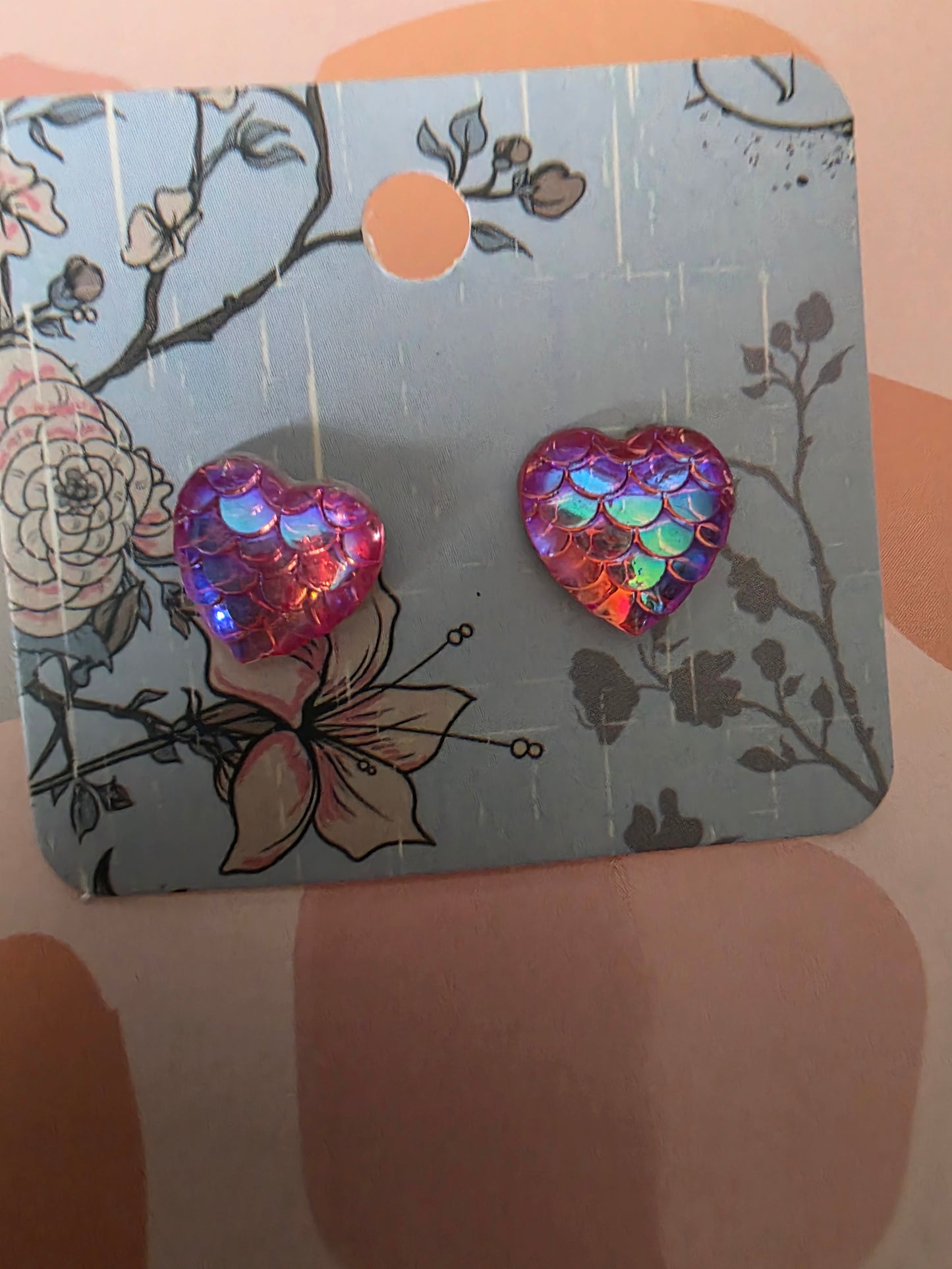 Small heart studs