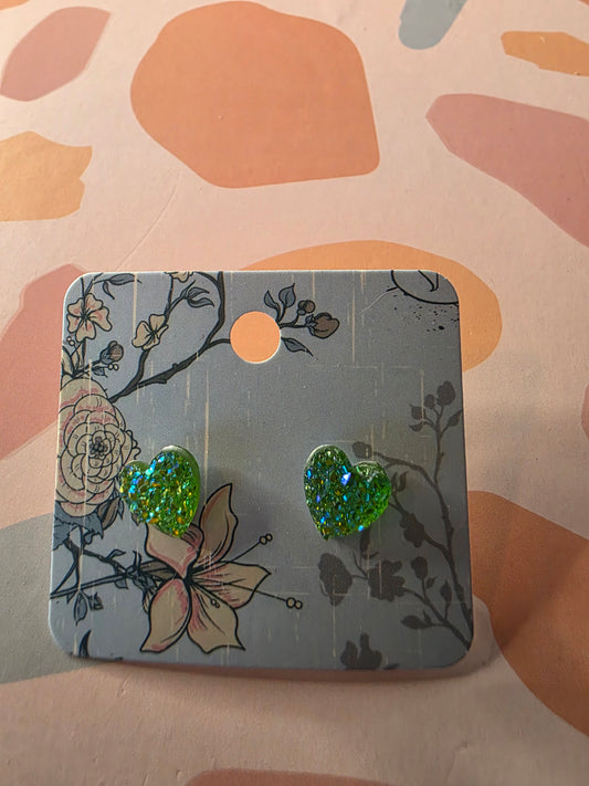 Small heart studs