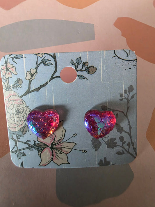 Small heart studs