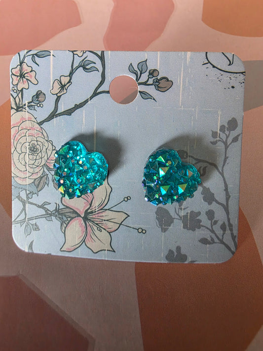 Small heart studs