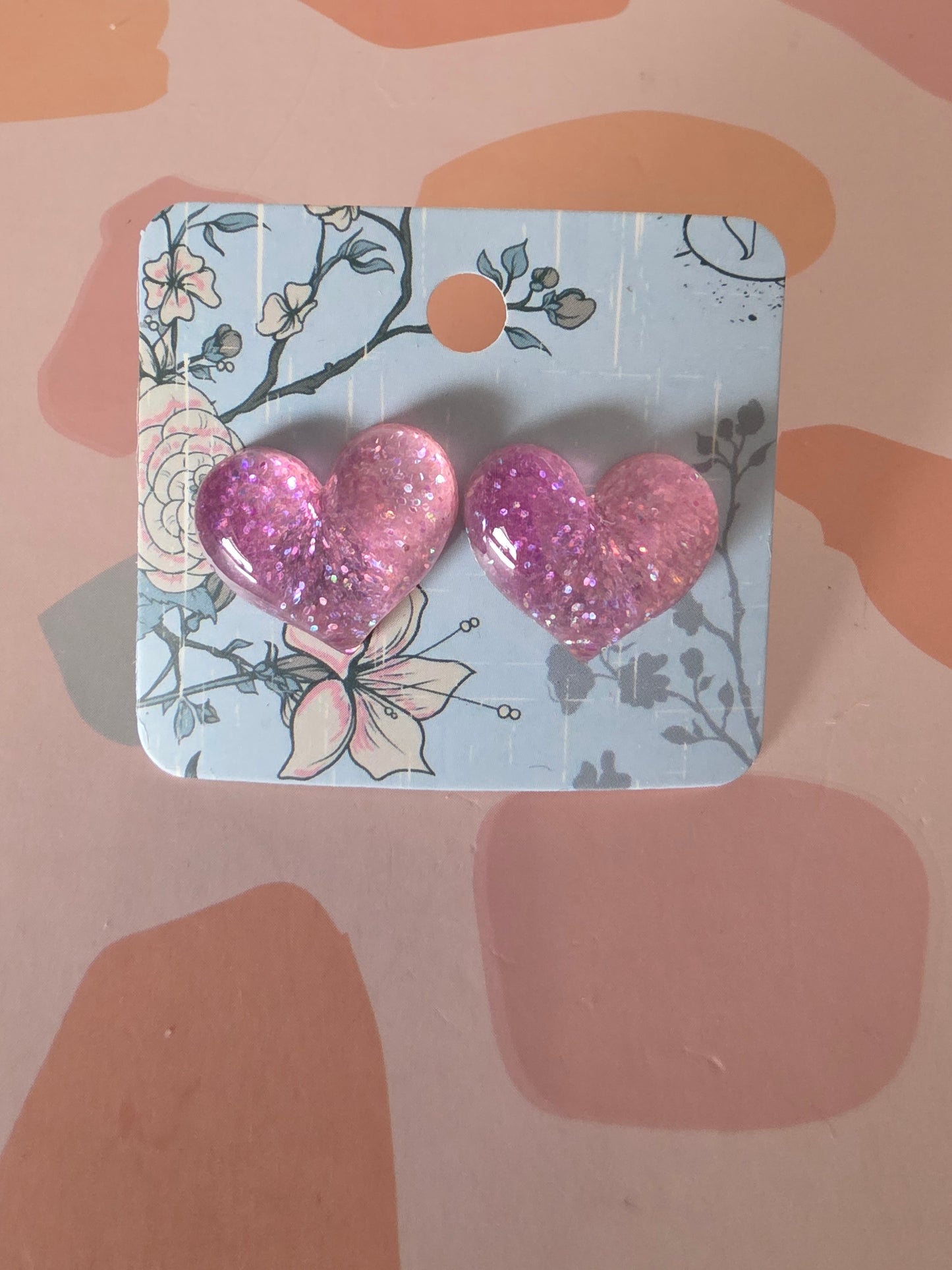 Large heart studs