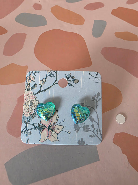 Small heart studs