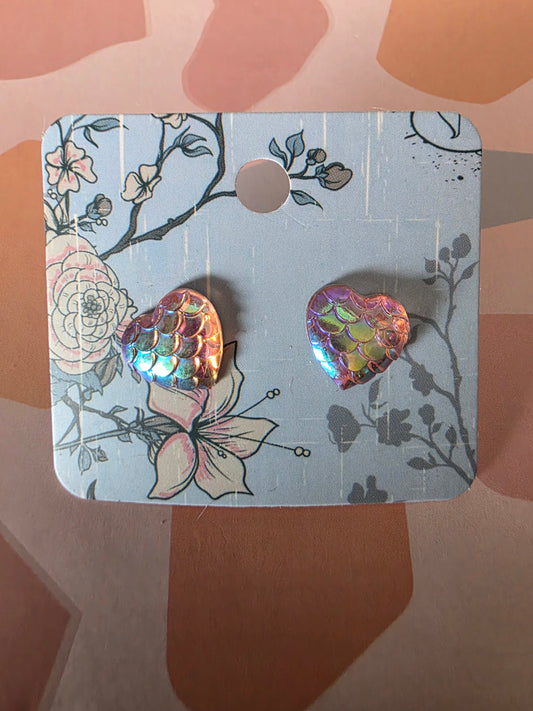 Small heart studs