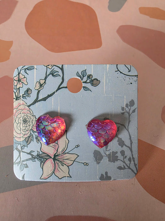 Small heart studs