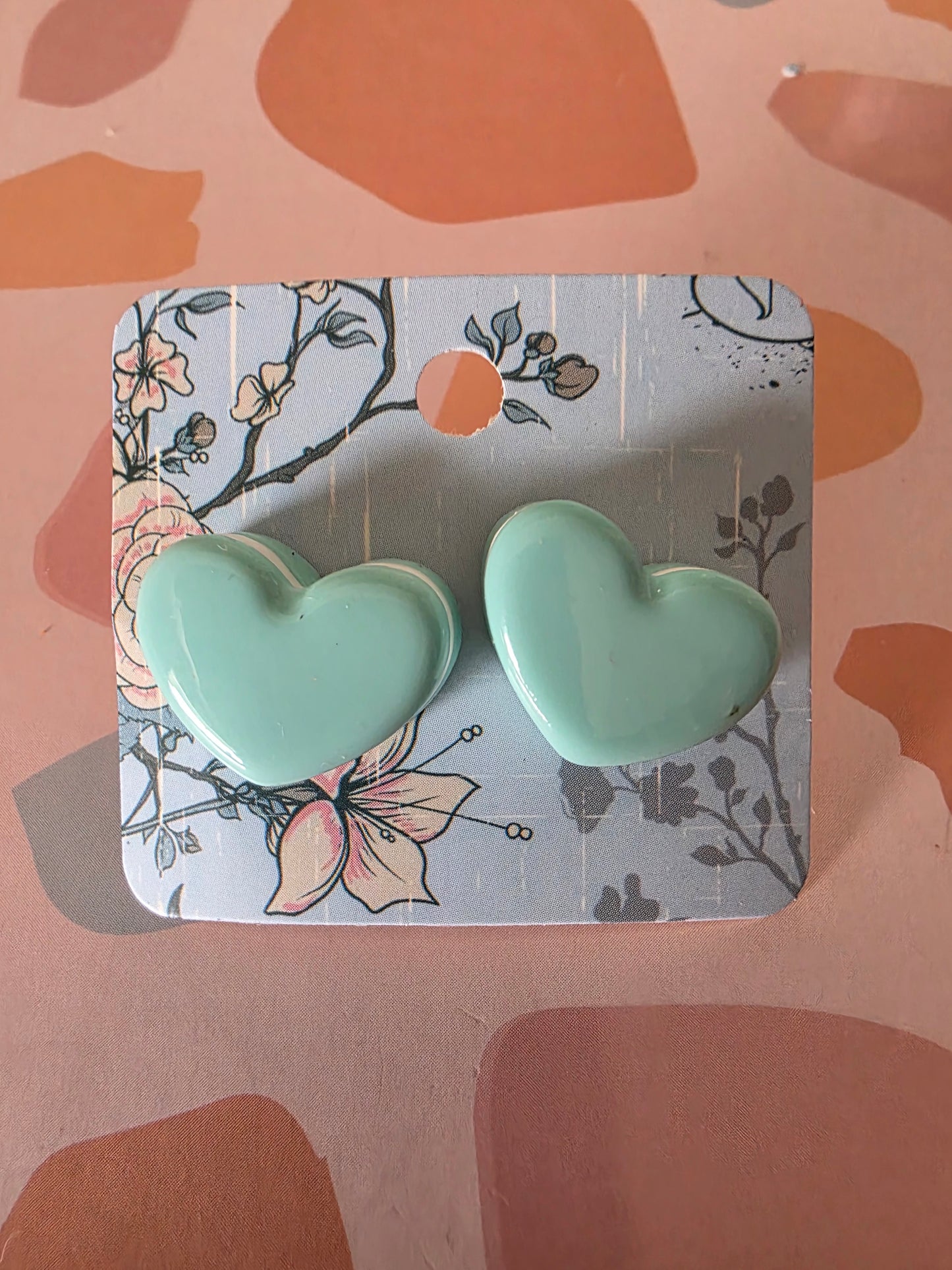 Large heart studs