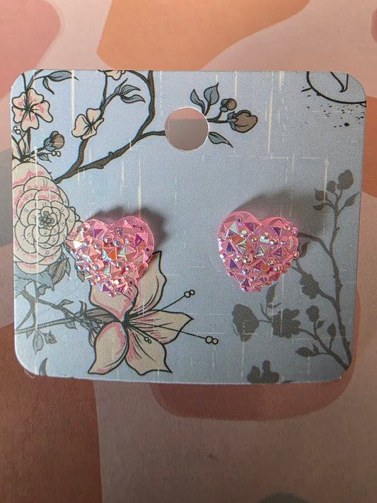 Small heart studs