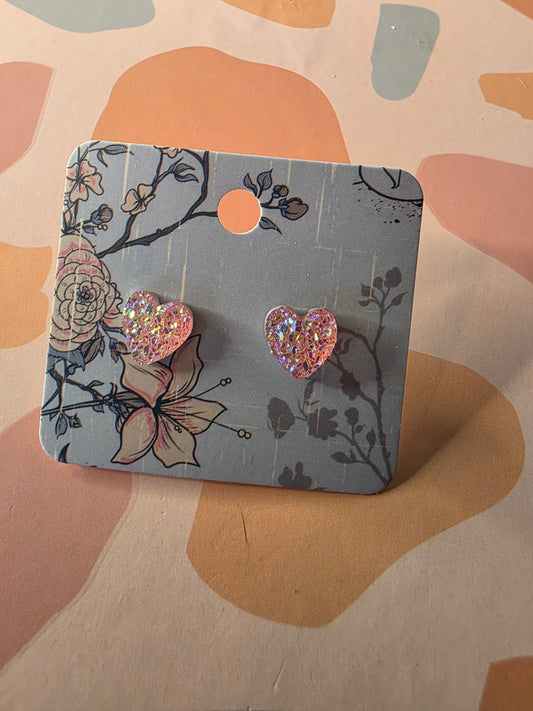 Small heart studs