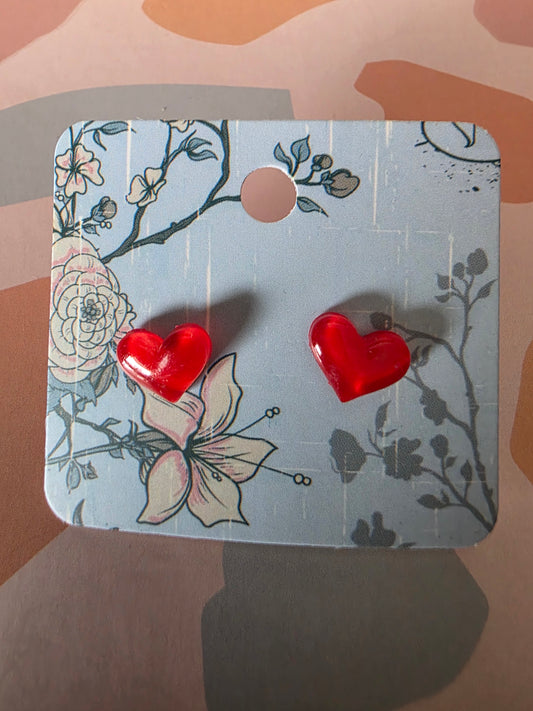 Small heart studs