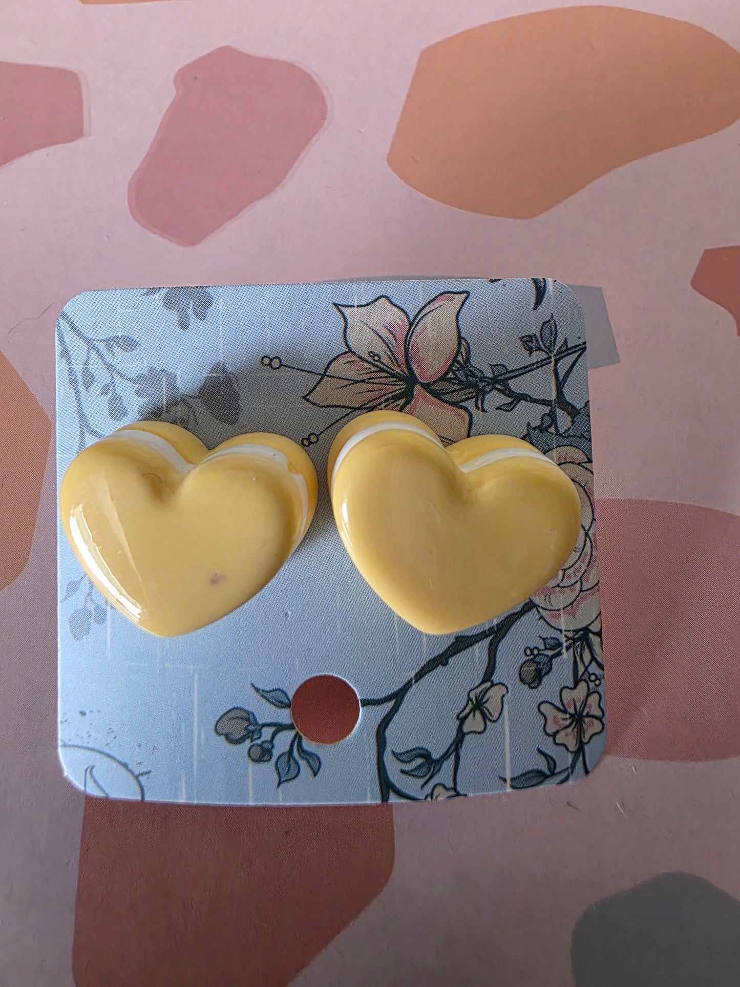 Large heart studs