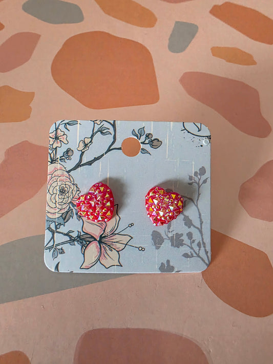 Small heart studs