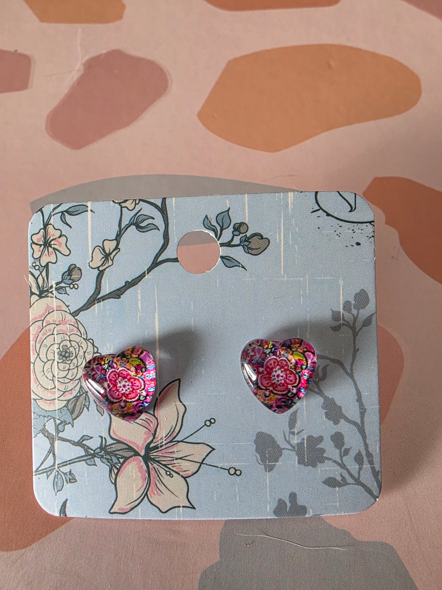 Small heart studs