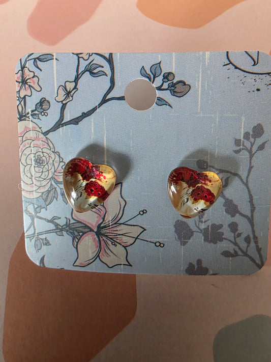 Small heart studs