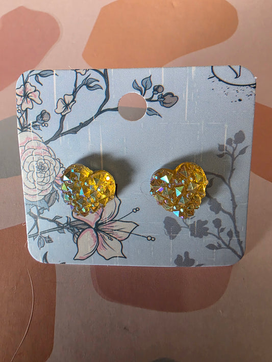 Small heart studs
