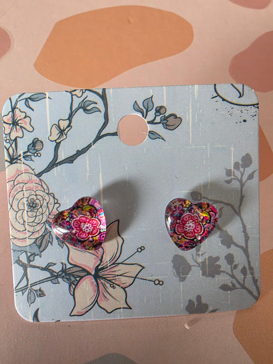 Small heart studs