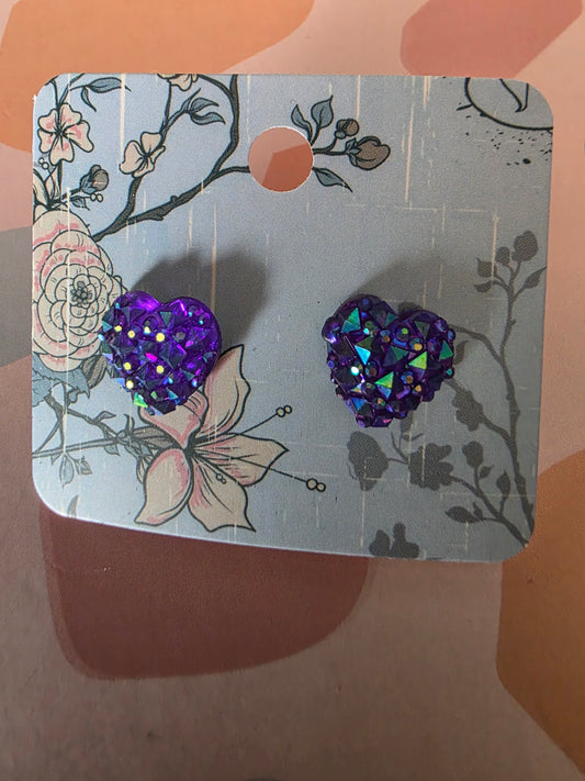Small heart studs