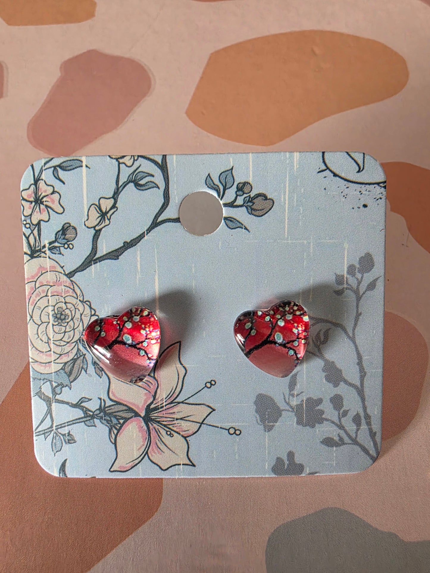 Small heart studs