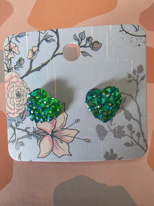Small heart studs