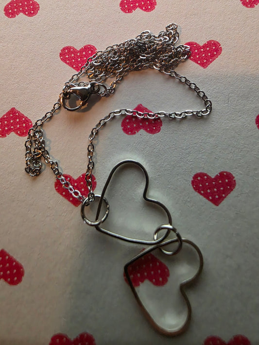 Necklace-double heart