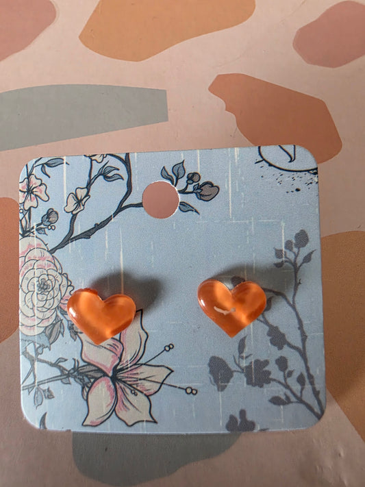 Small heart studs