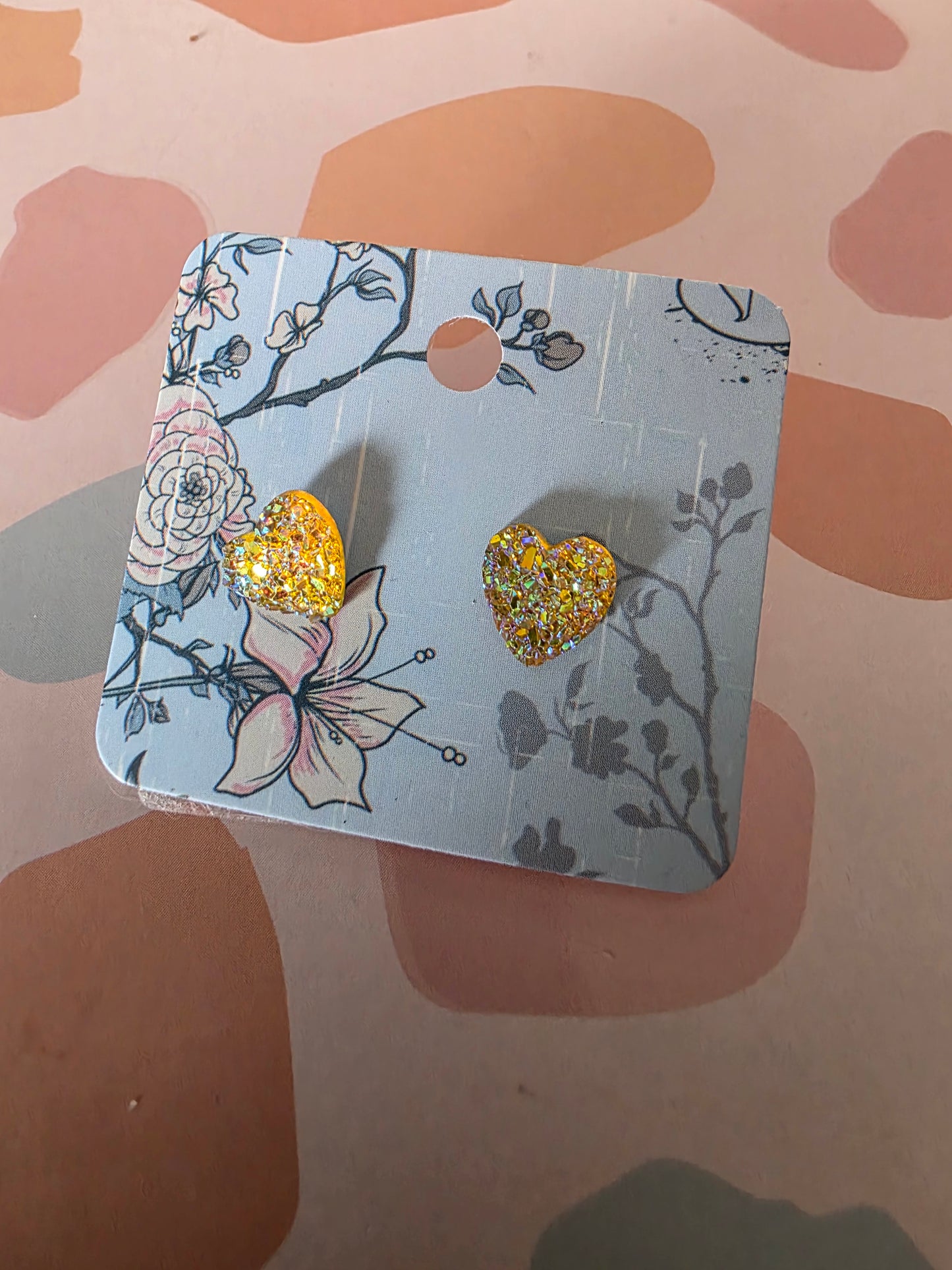 Small heart studs