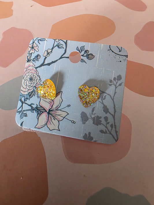 Small heart studs