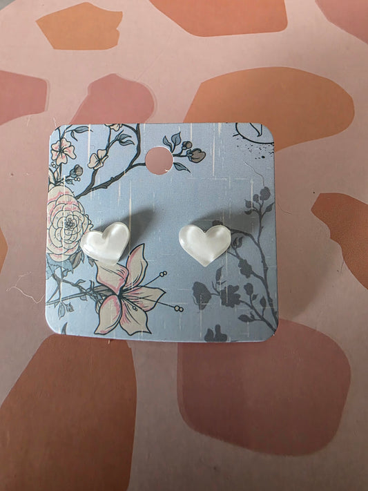 Small heart studs